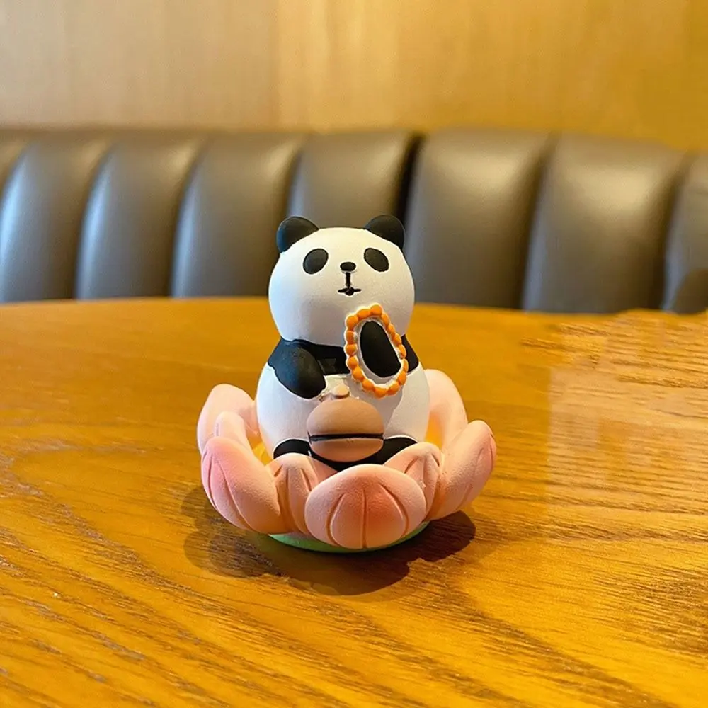 Exquisite Resin Good Luck Lotus Ornament Cartoon Buddha Style Capybara Model Figure Lovely Cute Lotus Pig Car Ornaments Table