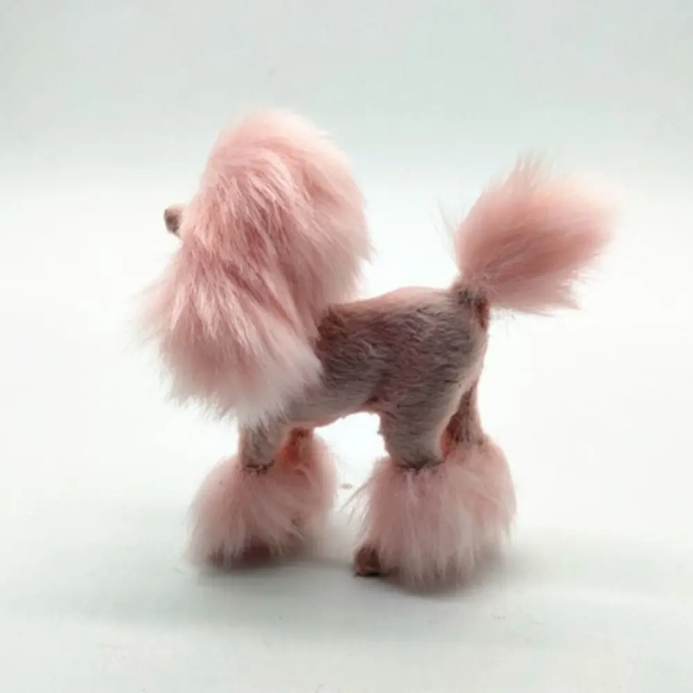 Decoration Living Room Decoration Plush Toys Crafts Gift Simulation Dog Desk Ornaments Poodle Figurines Miniature Figurines
