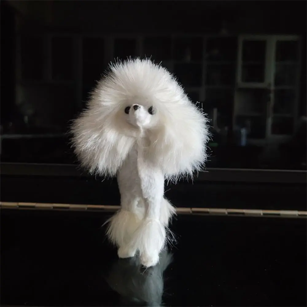 Decoration Living Room Decoration Plush Toys Crafts Gift Simulation Dog Desk Ornaments Poodle Figurines Miniature Figurines