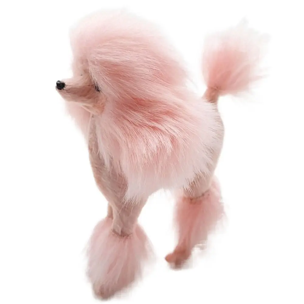 Decoration Living Room Decoration Plush Toys Crafts Gift Simulation Dog Desk Ornaments Poodle Figurines Miniature Figurines