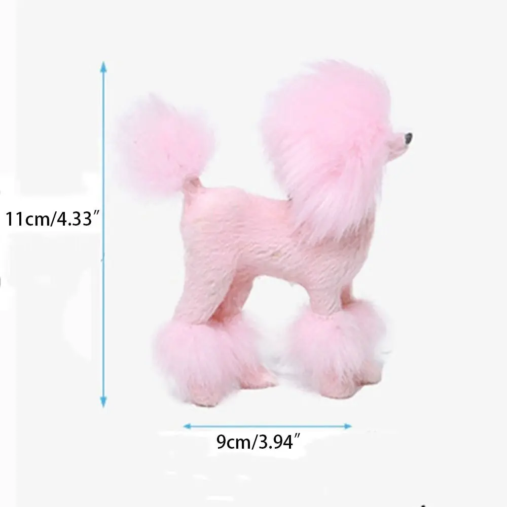 Decoration Living Room Decoration Plush Toys Crafts Gift Simulation Dog Desk Ornaments Poodle Figurines Miniature Figurines