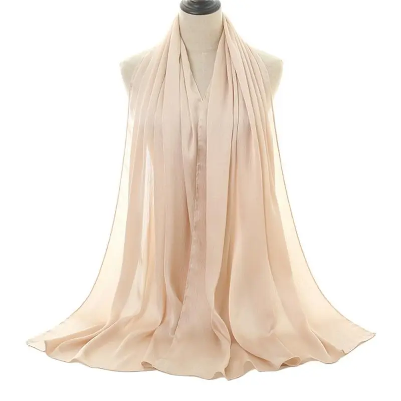 652F Women's Head Scarf Soft Breathable and Elastic Hijab Headwrap Shawl Wrap for Praying and Cultural Event Festival Supply