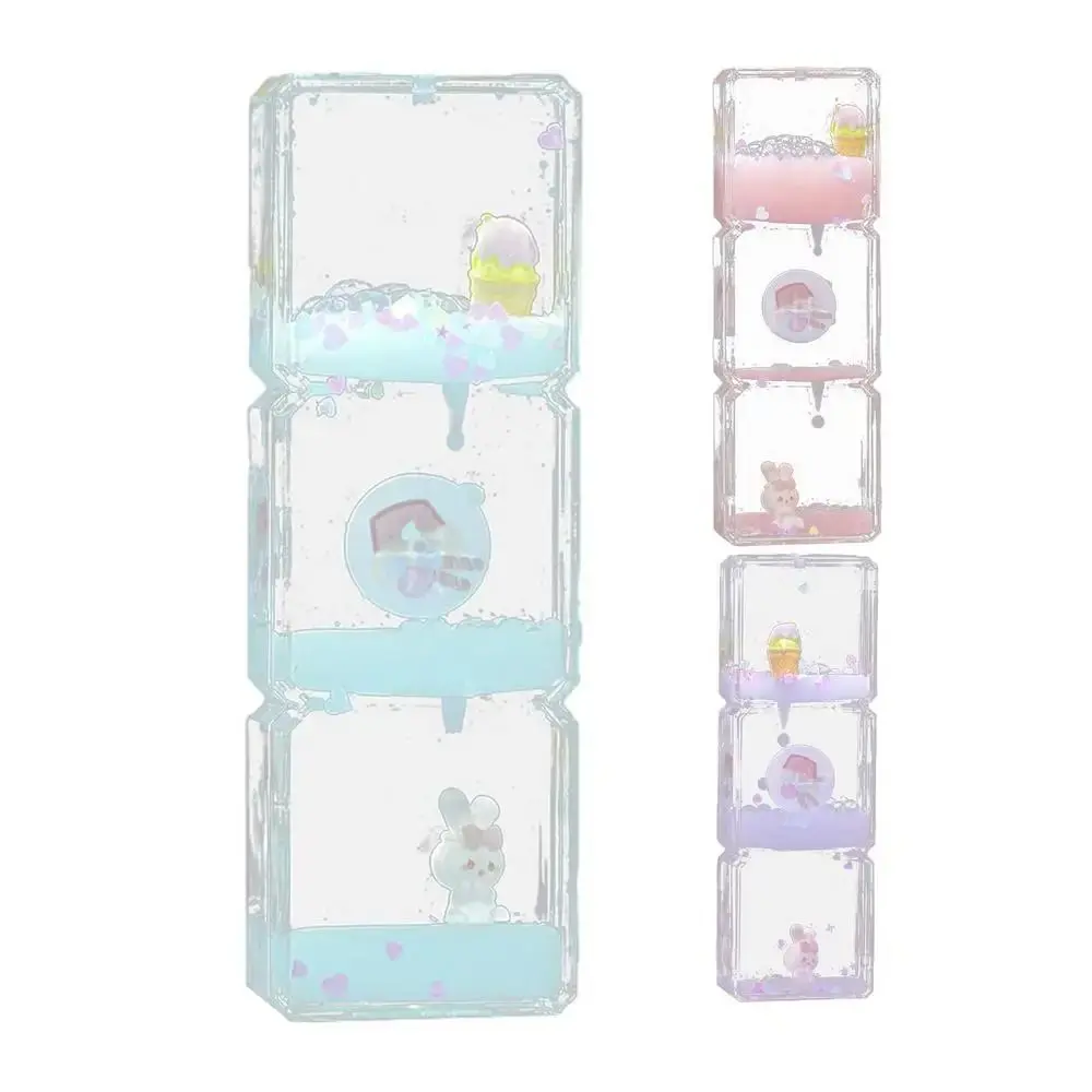 Creative Liquid Hourglass Acrylic Ice Cream Desk Decorations Lightweight Cute Rabbit Hourglasses Timer Toys