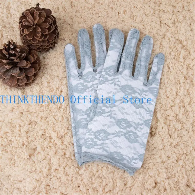 39BB Evening Dinner Lace Gloves Proms Gloves Long Gloves for Opera Women Lady Theme Proms