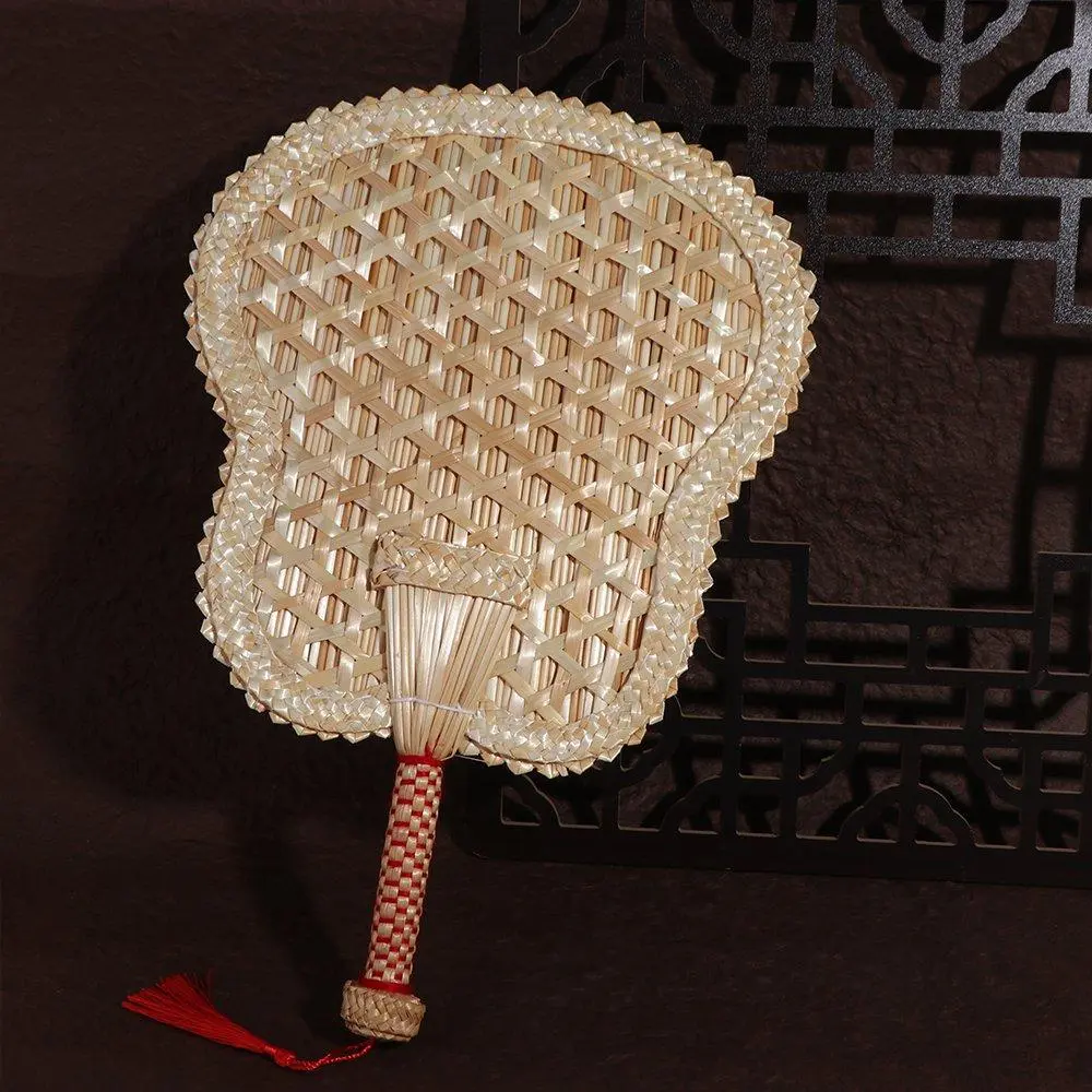 Wheat Straw Natural Chinese Style Pushan Old Environmentally Friendly DIY Woven Fan Home Decoration Cooling Fan Hand Fans