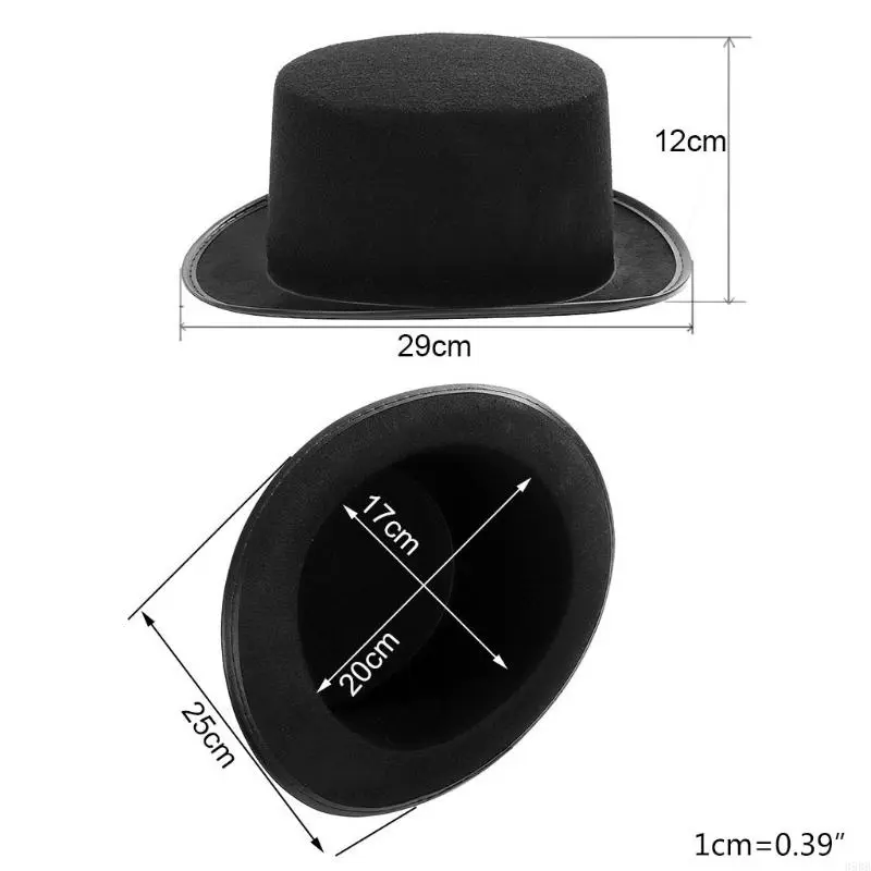 652F Victorian Steampunk Gothic Top Hat with Detachable Goggles Bowler   Halloween Cosplay Carnival Costume Accessory