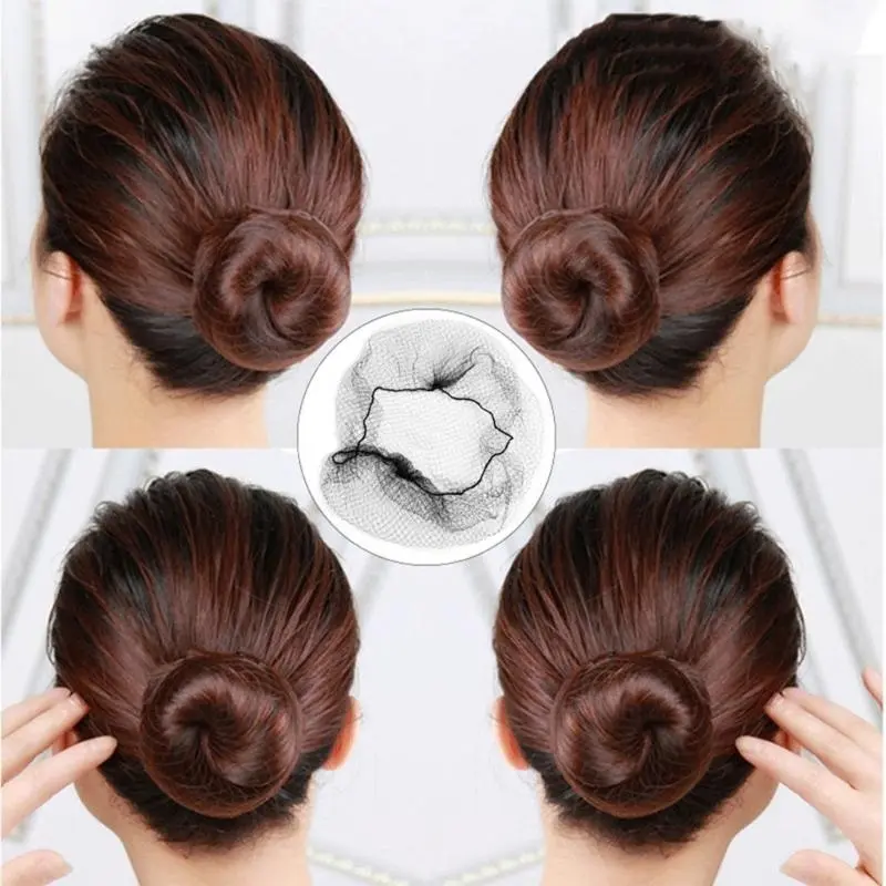 652F 10/20pack Elastic Edges Meshes Hair Net New Stretchable Elastic Gitrls Hairnets for Various Hairstyles