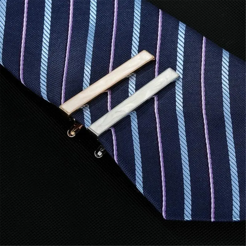 652F Business Suit Tie Clip for Adult Metal Shell Texture Tie Clip Official Suit Tie Pins Men’s Tie Holder Clothing Accessory
