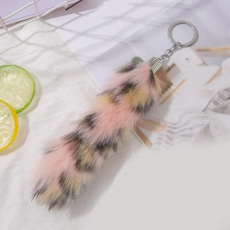 652F Animal Tail Pendant Keychain Key Holder Purse Bag Charm Keychain Decorations for Women Handbag Backpacks Decorations