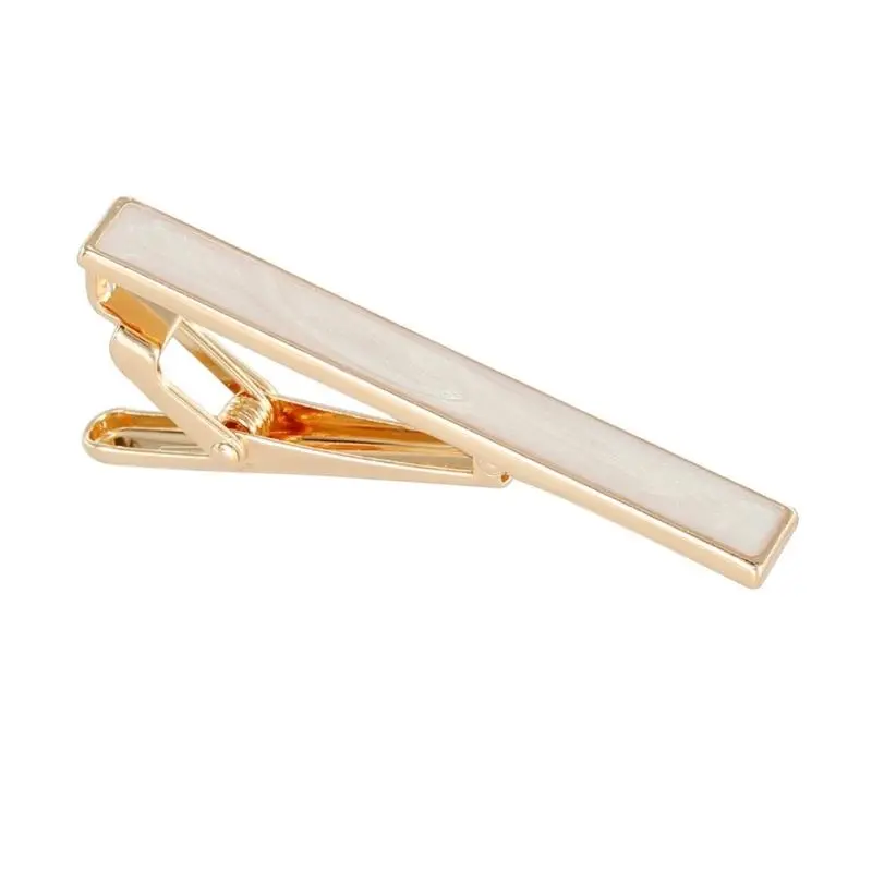 652F Business Suit Tie Clip for Adult Metal Shell Texture Tie Clip Official Suit Tie Pins Men’s Tie Holder Clothing Accessory