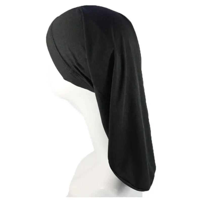 652F Men's Long Tail Headscarf Moisture Absorbent Dreadlocks Hair Wrap Turban Hat for Post Shower and Gym Use Quick Drying