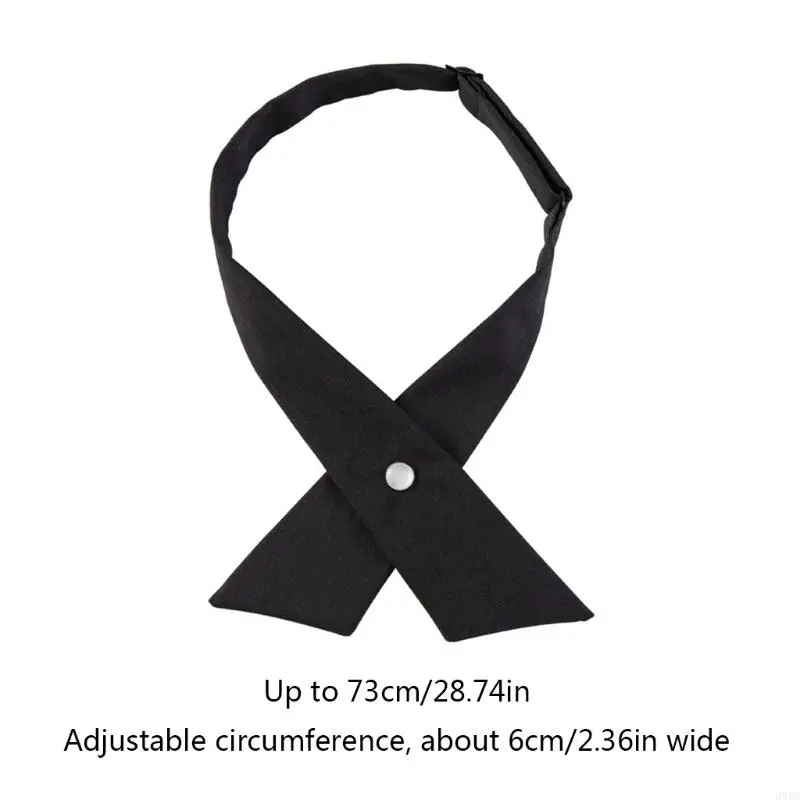 652F Criss   Tie Adjustable Bowtie School Girl Uniform Neck Tie for Women Girls  Pre Tied Necktie Accessories Gifts