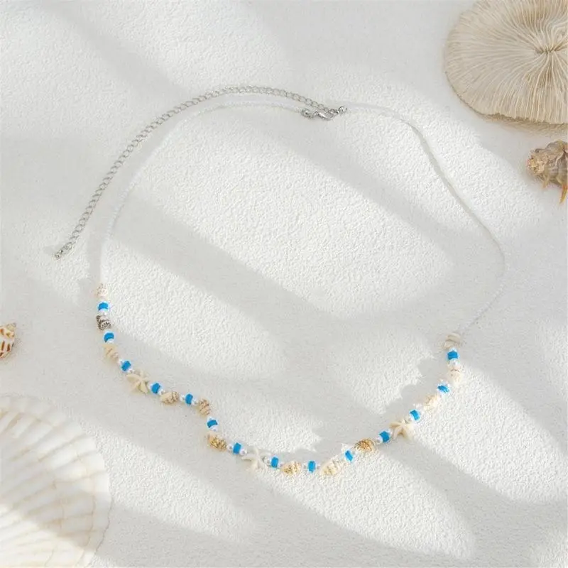 652F Waist Chain Body Chain Beaded Shell Accessories Gift Decorative Belly Jewellery for Fashionable Women