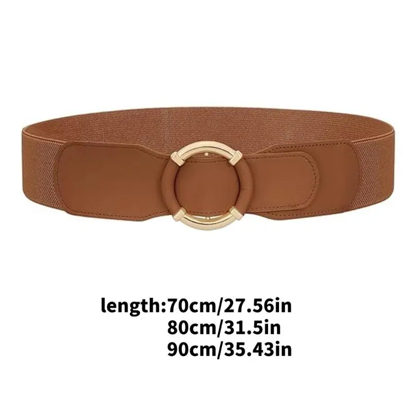 652F Girls Trendy Waist Belt PU Waistband Costume Underbust Wide Waist Body Jewelry for Party Jeans Belt Dress Chain