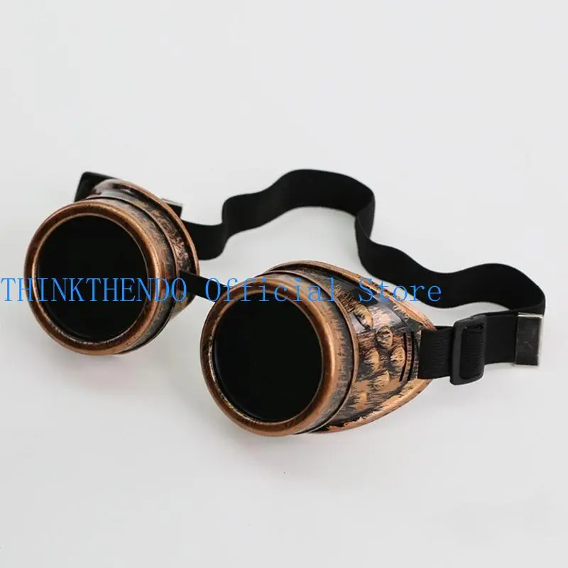 39BB Halloween Glasses Cosplay Costumes Glasses, Mens Retro Steampunk Goggles Vintage Sunglasses Goggles Punk Gothic Glasses