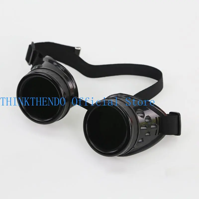 39BB Halloween Glasses Cosplay Costumes Glasses, Mens Retro Steampunk Goggles Vintage Sunglasses Goggles Punk Gothic Glasses