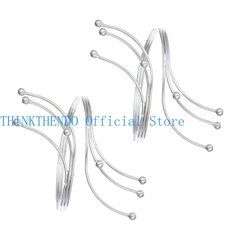 39BB Open Cuffs Upper Arm Bracelet Stylish Coild Armband Arm Decorative Accessory For Women Everyday and Theme Party Wear