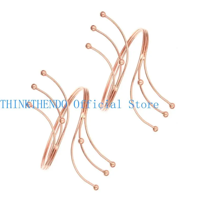 39BB Open Cuffs Upper Arm Bracelet Stylish Coild Armband Arm Decorative Accessory For Women Everyday and Theme Party Wear