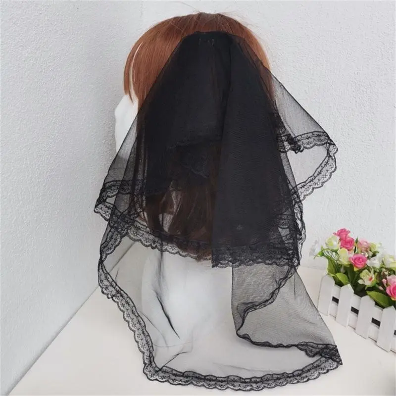 Ribbon Bowknot Veil Small Hat with Hair Clip Fashion Headwear Women Teens Halloween Hair Bows Masquerades Party Headwear