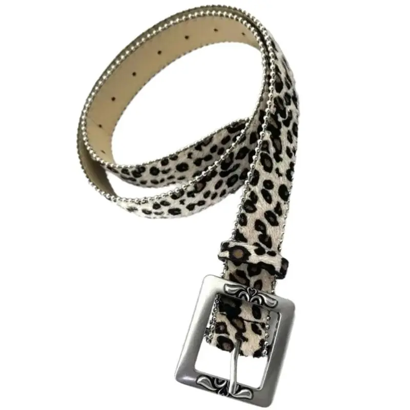652F Girls Retro Waist Belt for Daily Costume Hot Jewelry Waist Body Jewelry for Party Jeans Belt Cowboy Chain