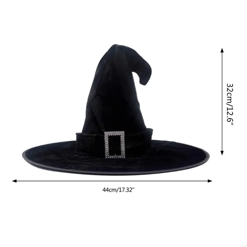 39BB Halloween Witch Wizard Hat Party Costume Headgear Devil Cap Cosplay Props Decoration Accessories for Adult Women Men