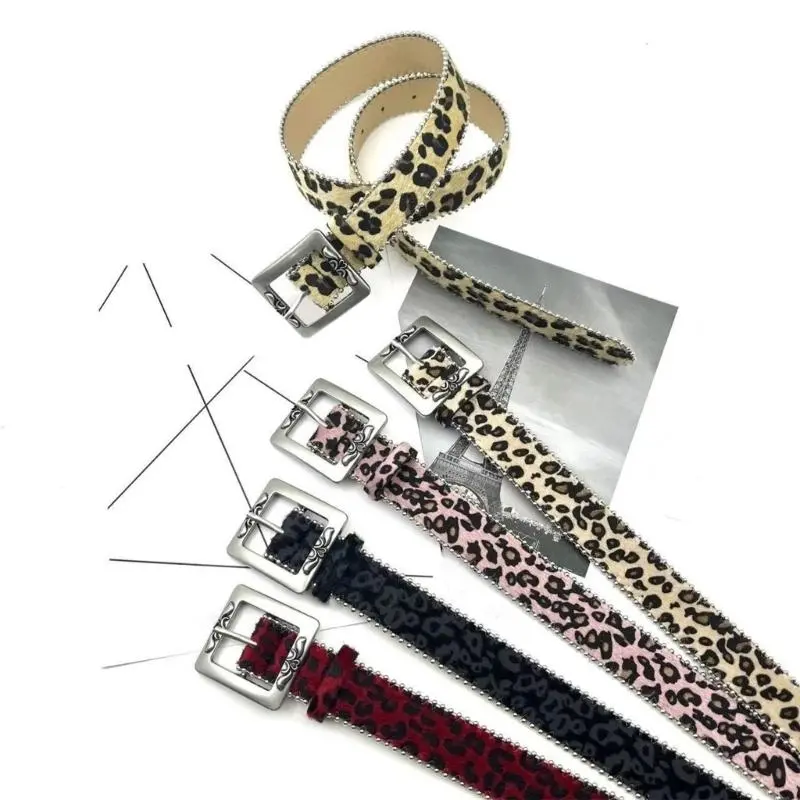 652F Girls Retro Waist Belt for Daily Costume Hot Jewelry Waist Body Jewelry for Party Jeans Belt Cowboy Chain