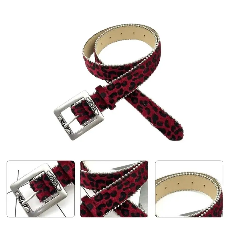 652F Girls Retro Waist Belt for Daily Costume Hot Jewelry Waist Body Jewelry for Party Jeans Belt Cowboy Chain