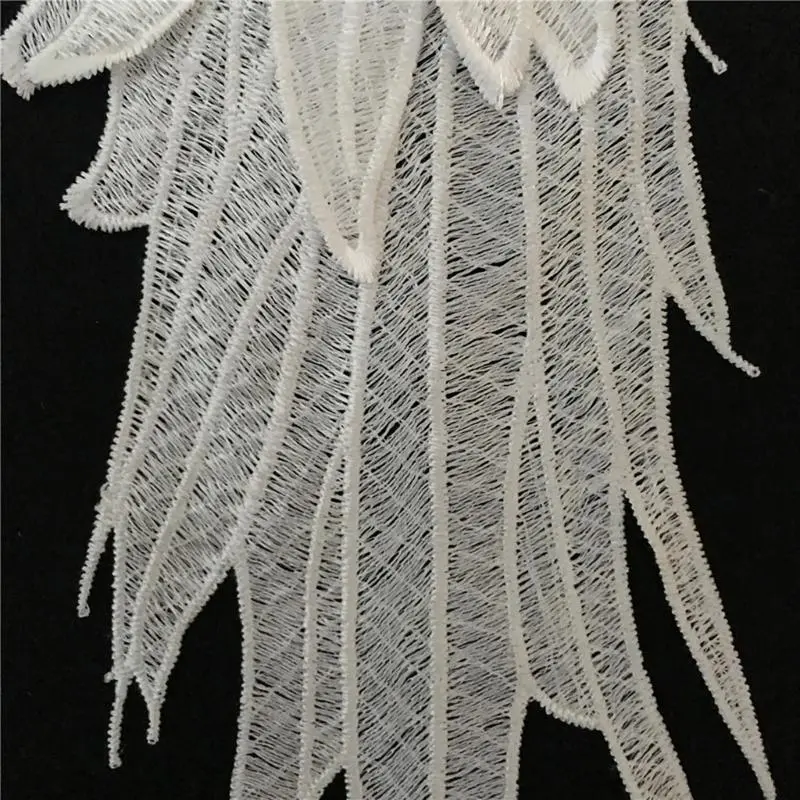 652F 2pack Polyester Yarn Angel Wing Appliques Large Handmade Embroidery Patches for Costume and Fashion Accessories