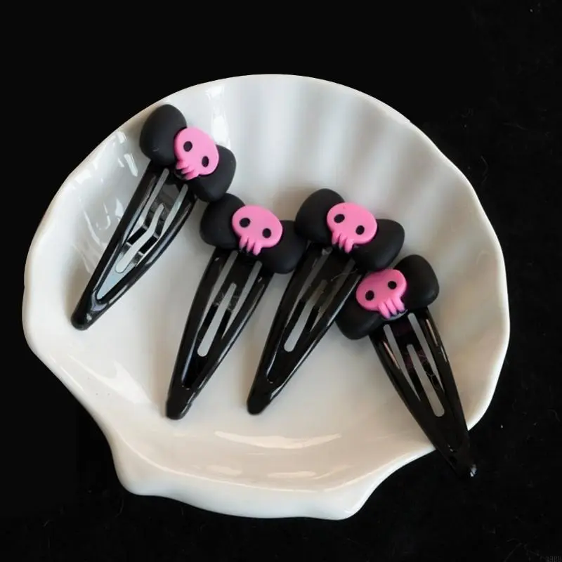 Skull Bobby Pins Bows Hair Clip Skull Hairpin  Hairpin Bows Barrettes Bows Hairpin JK HairClip Jk Hair Accessories