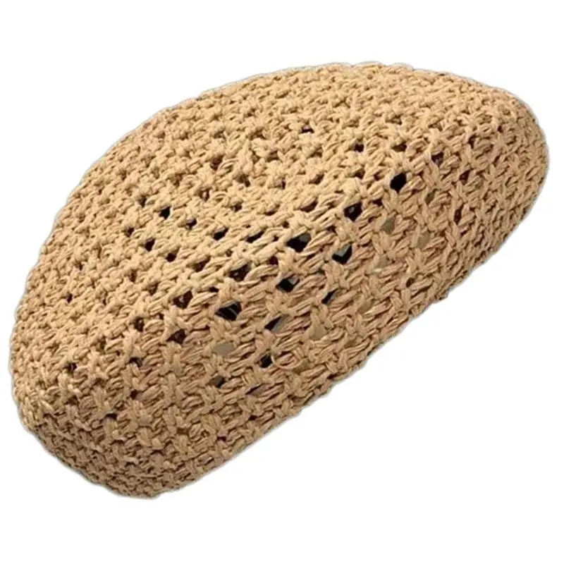 652F Breathable Hat for Various Occasion Crochet Hollowed Painter Hat Women Formal Event Dome Hat Daily Accessory