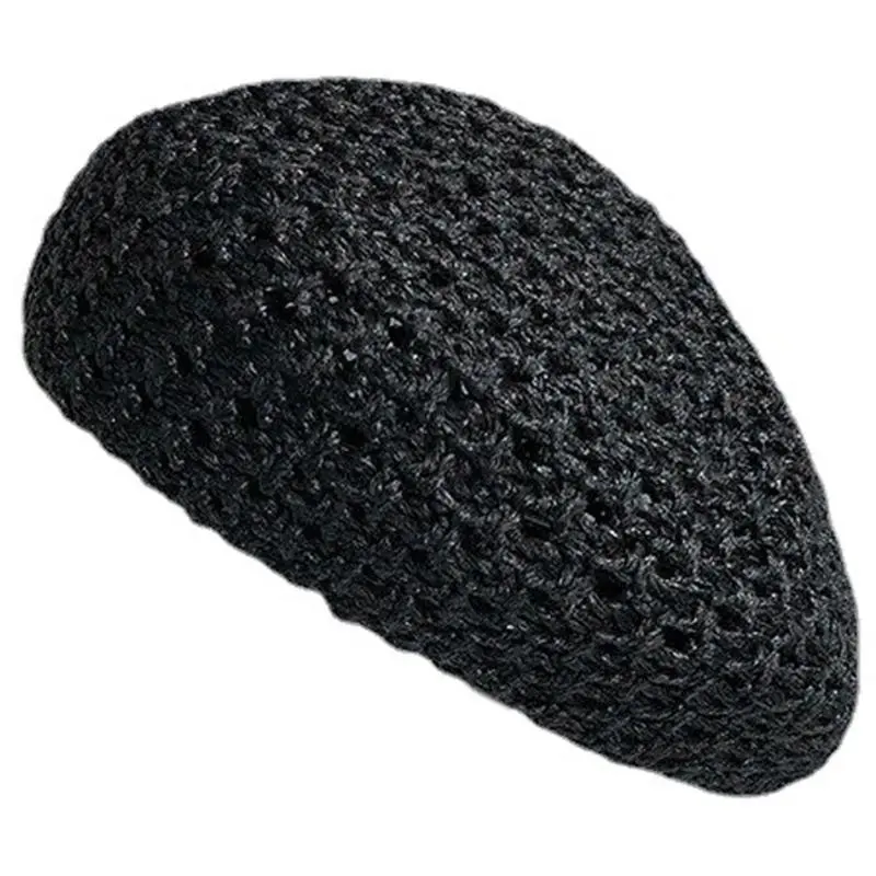 652F Breathable Hat for Various Occasion Crochet Hollowed Painter Hat Women Formal Event Dome Hat Daily Accessory