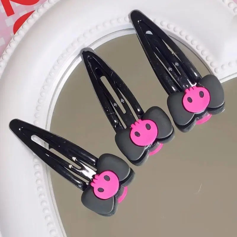 Skull Bobby Pins Bows Hair Clip Skull Hairpin  Hairpin Bows Barrettes Bows Hairpin JK HairClip Jk Hair Accessories