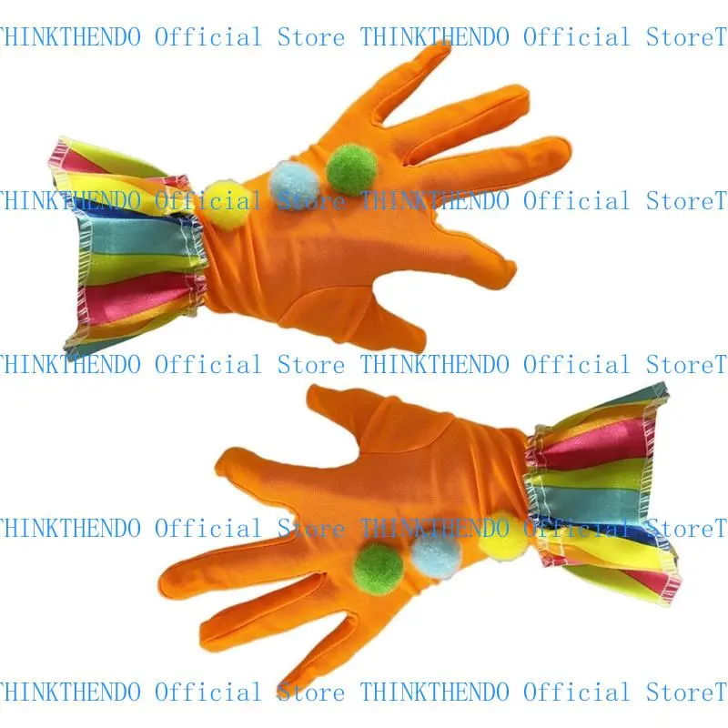652F Novelty Clown Gloves Perfect For Costume Parties And Festival Comfortable Hand Gloves With Stretchy Design for Halloween
