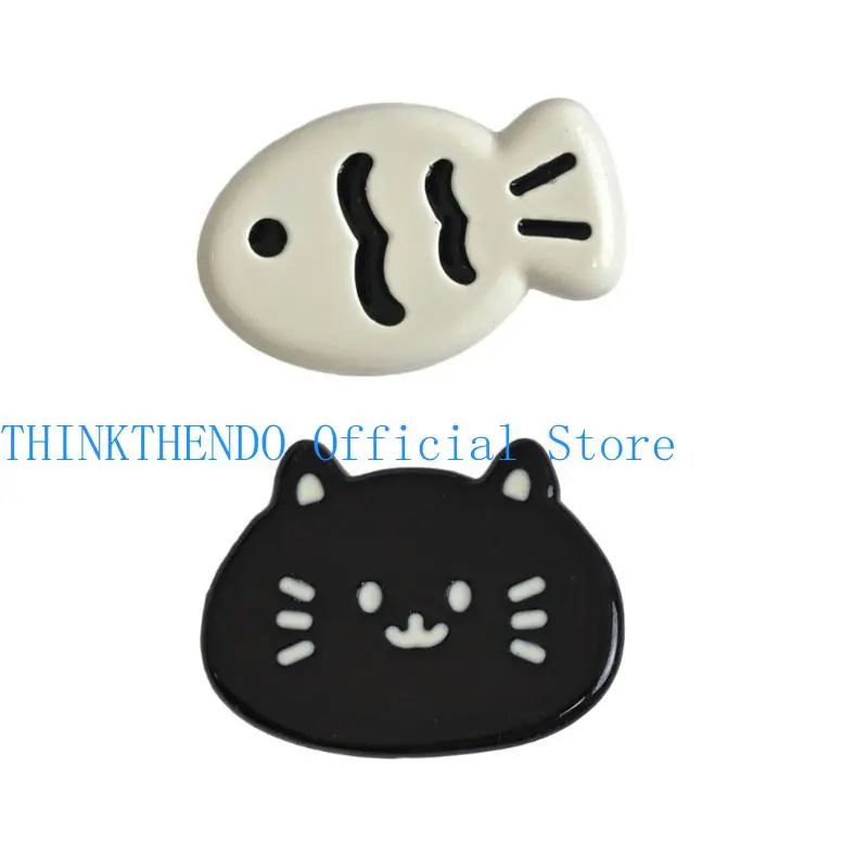 39BB Cartoon Cats Hair Accrsories With Fish Designs Resin Hair Clip Fashion Hairpin