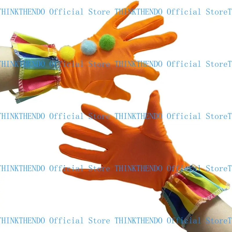 652F Novelty Clown Gloves Perfect For Costume Parties And Festival Comfortable Hand Gloves With Stretchy Design for Halloween