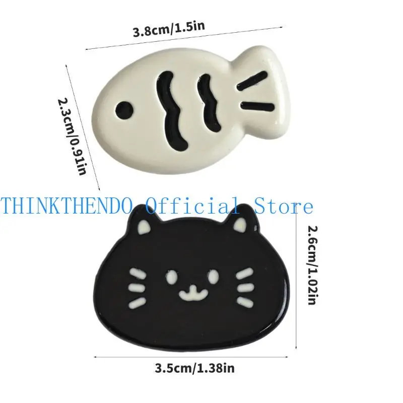 39BB Cartoon Cats Hair Accrsories With Fish Designs Resin Hair Clip Fashion Hairpin