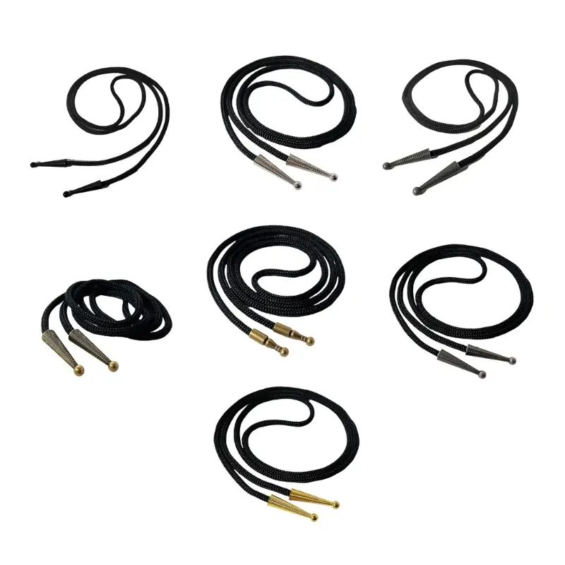 652F Customizable Bolo Tie Component with Metal Carved Pendant For Personalizing Accessory Neck Jewelry Craft Design