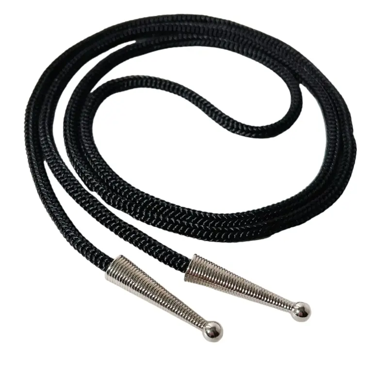652F Customizable Bolo Tie Component with Metal Carved Pendant For Personalizing Accessory Neck Jewelry Craft Design