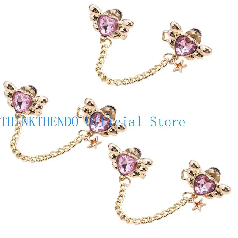 39BB Angel Wing Heart Waist Tightening Pin Waist Reducers Waist Adjusting Shaper Tool Women Fashion Waist Accessories 3PCS