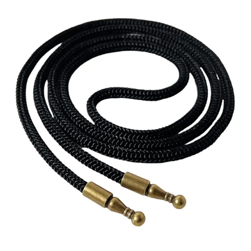 652F Customizable Bolo Tie Component with Metal Carved Pendant For Personalizing Accessory Neck Jewelry Craft Design