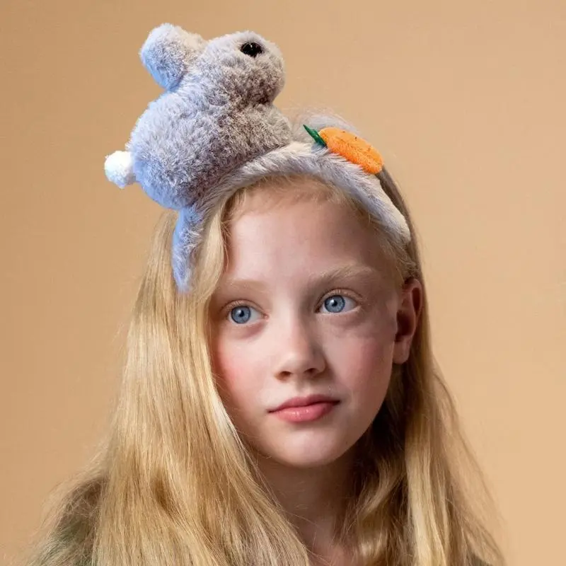 39BB Playful Cartoon Themed Hairband Comfortable Rabbit Party Heawear for Adults