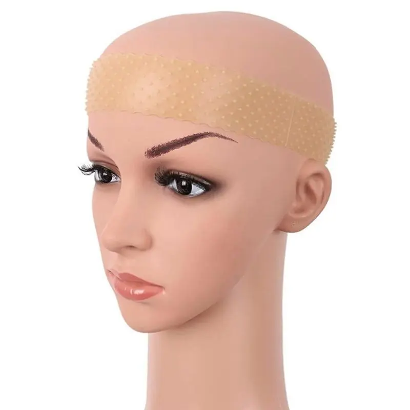 652F Elastic Wigs Headbands Silicone Grip Tape For Wigs Sweatproof And Strong Grip Designs Nonslip Sport Activity Hairband