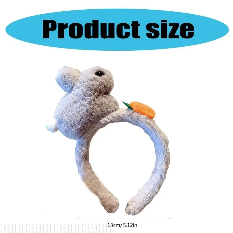 39BB Playful Cartoon Themed Hairband Comfortable Rabbit Party Heawear for Adults