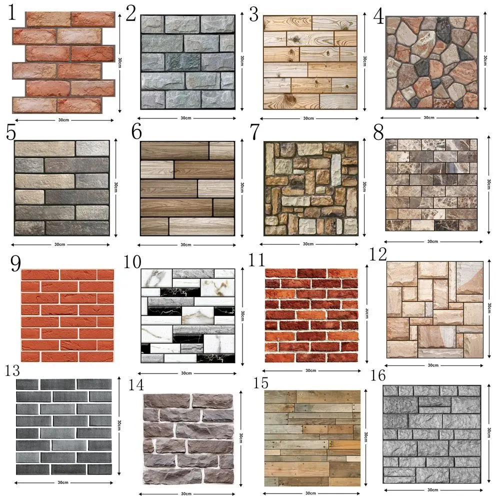 Antibacterial Bedroom Waterproof Self-adhesive Brick Design Background Wallpaper For Wall Decoration Wall Decal 3D Wallpaper