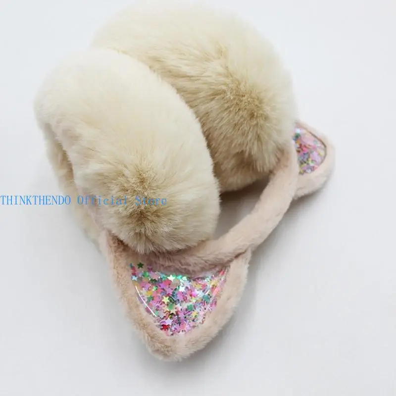 652F Furry and Warm Plush Ear Warmer for Winter Outdoor Activities Keep You Warm in Cold Weather for Skiing
