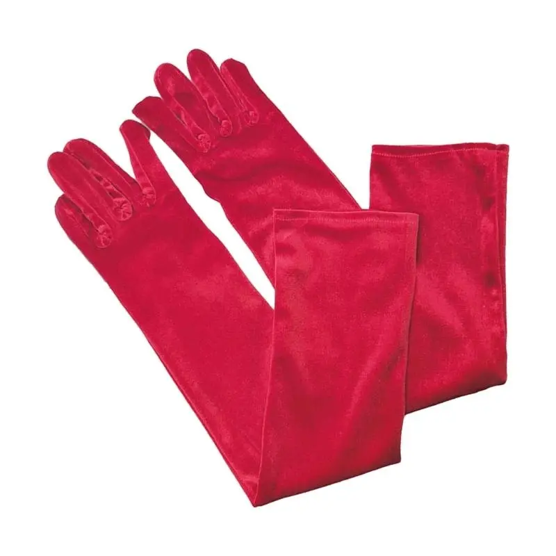 652F Evening Long Gloves Pleuche for Wedding Proms for Women and Girls 1920s Theme Musical Operas Dancing