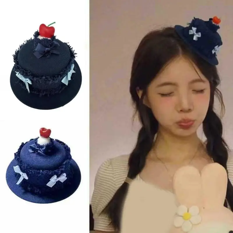 652F Birthday Bowknot Barrettes for Women Flapper Stylish Headpiece Accessories for Cosplay Party Elegant Clip Barrettes