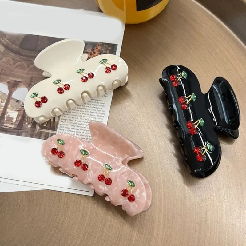 652F Sweet Cherry Designs Hair Clip For Fashionable Teens And Ladies Nonslip Hair Styling Accessories for Women and Girl