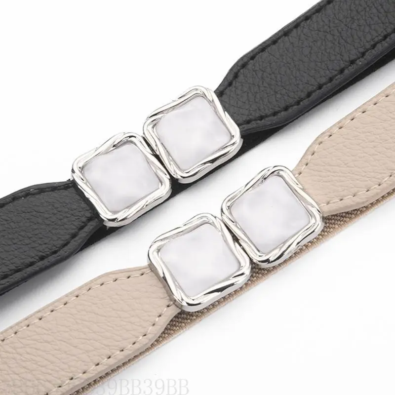 652F Women's Elastic Dress Belt With Metal Hook Buckle Adjustable Waistband For Female Comfortable And Stylish Everyday Use