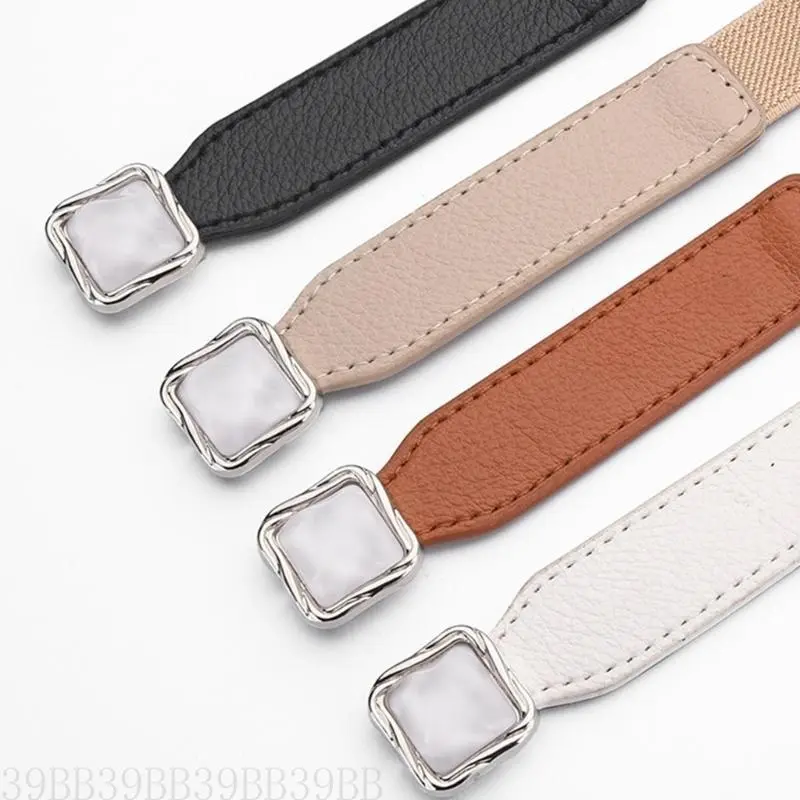 652F Women's Elastic Dress Belt With Metal Hook Buckle Adjustable Waistband For Female Comfortable And Stylish Everyday Use